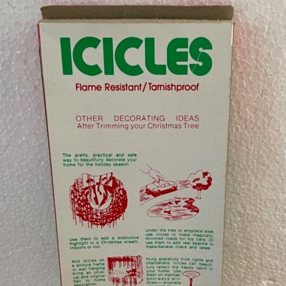 Vintage Icicles Lot of 2 Boxes Pyramid 2000 Strand & Brite Star 1000 Strand New - Picture 4 of 9